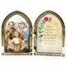 Diptyque en plastique couleurs assorties a poser H.6.5x10 cm avec image, plusieurs saints