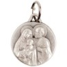 Médaille moulée ou frappée en métal couleur argentée Ø 1.5 cm. Plusieurs saints..