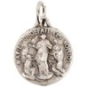 Médaille moulée ou frappée en métal couleur argentée Ø 1.5 cm. Plusieurs saints..
