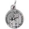 Médaille moulée ou frappée en métal couleur argentée Ø 1.5 cm. Plusieurs saints..