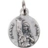 Médaille moulée ou frappée en métal couleur argentée Ø 1.5 cm. Plusieurs saints..