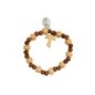 Bracelet dizainier sur élastique pour enfant avec grains en bois Ø 6 mm et croix de Taux.