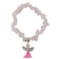 Bracelet sur élastique pour enfant, grains en pierres assorties avec ange LOT DE 5 ASSORTIS