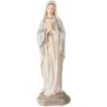 Statue de Notre-Dame de Lourdes en polystone polychrome, peinte à la main, hauteur 20 cm.