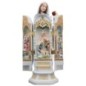 Statue en polystone polychrome, peinte à la main : Vierge à l’Enfant avec scène de la Nativité à l’intérieur, hauteur 29 cm.