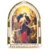 Chevalet en plastique couleurs assorties à poser H.6.5 cm avec image, plusieurs saints