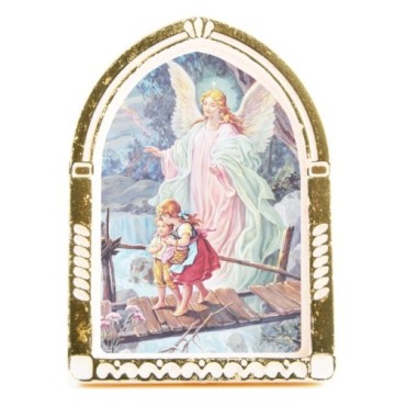 Chevalet en plastique couleurs assorties à poser H.6.5 cm avec image, plusieurs saints