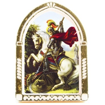 Chevalet en plastique couleurs assorties à poser H.6.5 cm avec image, plusieurs saints