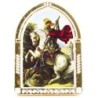 Chevalet en plastique couleurs assorties à poser H.6.5 cm avec image, plusieurs saints