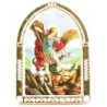 Chevalet en plastique couleurs assorties à poser H.6.5 cm avec image, plusieurs saints