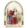 Chevalet en plastique couleurs assorties à poser H.6.5 cm avec image, plusieurs saints