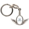 Porte-cles en metal en forme d ancre H. 4 cm avec une resine. Differents Saints