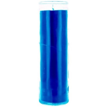 Bougie en verre 5 jours teintee dans la masse hauteur 20 cm, Ø 5.5 cm..
