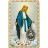 Carte médaille en métal avec prière, plastifiée – 8,5 x 5,4 cm. plusieurs saints.