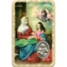 Carte médaille en métal avec prière, plastifiée – 8,5 x 5,4 cm. plusieurs saints.