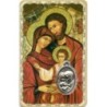 Carte médaille en métal avec prière, plastifiée – 8,5 x 5,4 cm. plusieurs saints.