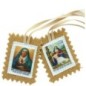 Scapulaire en tissus des 7 douleurs avec explications H. 4,5 x 5 cm. Livre en sachet individuel..