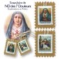 Scapulaire en tissus des 7 douleurs avec explications H. 4,5 x 5 cm. Livre en sachet individuel..