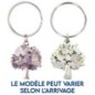 Porte-clés Ø 2,8 cm arbre de vie avec éclats différentes pierres