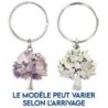Porte-clés Ø 2,8 cm arbre de vie avec éclats différentes pierres