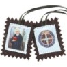 Scapulaire en tissus de saint Benoit avec explication H. 4,5 x 5 cm. Sachet individuel..
