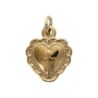 Pendentif EX VOTO en acier inoxydable de couleur doré H.1 cm..