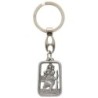 Porte-clés ajouré en métal représentant Saint Christophe – Hauteur 3 cm.