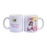 Mug blanc en ceramique texte: Souvenir de ma confirmation H.9.5 Ø 8 cm..