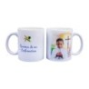 Mug blanc en ceramique texte: Souvenir de ma confirmation H.9.5 Ø 8 cm..