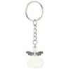 Porte-clés ange avec une robe coquille, H. 3 cm.