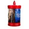Lumignons a piles hauteur 10 cm duree 60 jours couleur rouge avec image du saint.