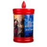 Lumignons a piles hauteur 10 cm duree 60 jours couleur rouge avec image du saint.