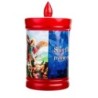 Lumignons a piles hauteur 10 cm duree 60 jours couleur rouge avec image du saint.