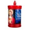 Lumignons a piles hauteur 10 cm duree 60 jours couleur rouge avec image du saint.