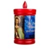Lumignons a piles hauteur 10 cm duree 60 jours couleur rouge avec image du saint.