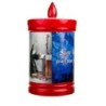 Lumignons a piles hauteur 10 cm duree 60 jours couleur rouge avec image du saint.