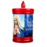 Lumignons a piles hauteur 10 cm duree 60 jours couleur rouge avec image du saint.