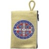 Porte-monnaie icône en tissu, brodé de fil doré, H 10 x 7 cm. plusieurs sujets..
