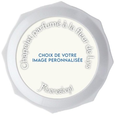 Chapelet grains ronds fluo  à 6 mm- sur chaine de couleur argenté longueur jusqu'au coeur 33 cm- Différents parfums-