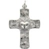 Croix de cou en laiton de couleur argenté avec l'EX-VOTO au centre, hauteur 2.7 cm.