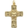 Croix de cou en laiton doré supérieur avec l'EX-VOTO au centre, hauteur 2.7 cm.