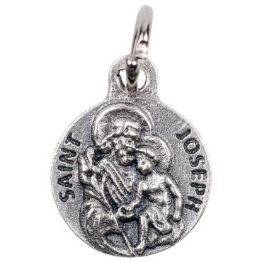 Médaille moulée en métal couleur argentée Ø 1.2 cm. Plusieurs Saints.