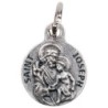 Médaille moulée en métal couleur argentée Ø 1.2 cm. Plusieurs Saints.