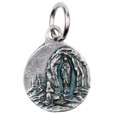 Médaille moulée en métal couleur argentée Ø 1.2 cm. Plusieurs Saints.