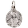 Médaille moulée en métal couleur argentée Ø 1.2 cm. Plusieurs Saints.