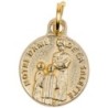 Médaille moulée en métal couleur dorée Ø 1.5 cm. Plusieurs saints.
