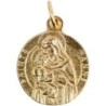 Médaille moulée en métal couleur dorée Ø 1.8 cm. Plusieurs saints.