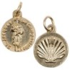 Médaille moulée en métal couleur dorée Ø 1.8 cm. Plusieurs saints.