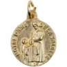 Médaille moulée en métal couleur dorée Ø 1.8 cm. Plusieurs saints.