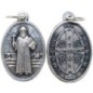 Médaille en métal couleur argentée forme ovale H. 2,2 cm. Plusieurs saints.